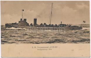 1916 S.M. Torpedoboot V 25-30. Kaiserliche Marine / SMS V25 V25-class torpedo boat of the Imperial German Navy (wet damage)