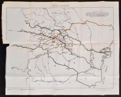 1902 Zsidi és Botár: A Székely vasutak térképe. 53x42 cm