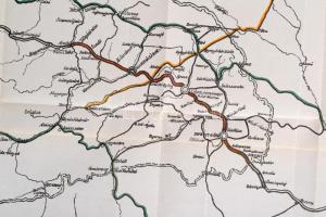 1902 Zsidi és Botár: A Székely vasutak térképe. 53x42 cm