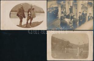 cca 1930-1940 Katonai fotó tétel: életképek, csoportképek, stb., összesen 9 db, különböző méretben