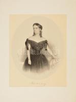 cca 1854 August Prinzhofer (1816-1885): Mathilde von Marlow-Homolatsch (1828-1888), litográfia, paszpartuban, 41x32 cm.