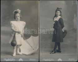 cca 1910 6 db keményhátú fotó Brunhuber Géza budapesti műterméből, különböző méretben