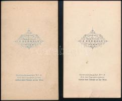 cca 1900 6+1 db vizitkártya méretű fptó különféle műtermekből (J. Székely, Wien; Krozics, Pozsony; U...