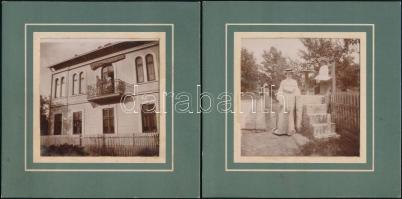 cca 1900 Régi idők kertjei, 11 db különféle kerti fotó, különböző méretben