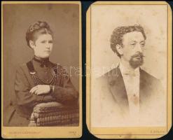 Régi portrék, 10 db vizitkártya méretű fotó különböző műtermekből (Mai és Társa, Szerdahelyi, Elbl é...