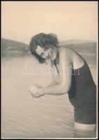 cca 1930 Fürdőzések, 3 db "vizes" fotó, 17,5×12,5 cm