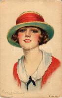 Lady with hat s: John Bradshaw Crandell (worn corners)