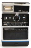 cca 1976 Kodak EK6 Instant Camera, polaroid fényképezőgép, ITT Magicflash vakuval, leírással, eredeti Kodak bőr táskában
