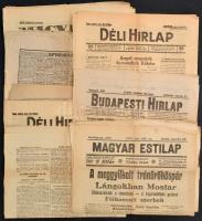 1893-1924 Vegyes folyóirat tétel, közte háborús számok (1914-1918) is, hiányosak, töredékesek, nagyrészt címlapok vagy egy-két lap.