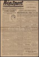 1954 Népsport X. évf. 203. sz., 1954. okt. 11. Benne ,a címlapon is, az Aranycsapatról szóló hírrel, Magyarország-Svájc 3:0, 4 p.