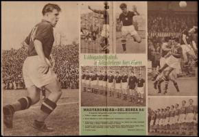 1954 Képes Sport I. évf. 6. sz., 1954. jún. 22. Fekete-fehér fotókkal.  A világbajnokságra készülő Aranycsapatról szóló írással, fotókkal, valamint képes összefoglalóval a Magyarország-Dél-Korea 9:0 mérkőzésről.