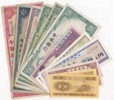 Kína 1936-1980. 13db-os bankjegy tétel T:III,III- China 1936-1980. 10pcs of banknotes lot C:F,VG