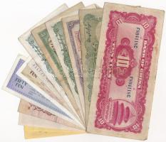 Kína 1936-1980. 13db-os bankjegy tétel T:III,III-
China 1936-1980. 10pcs of banknotes lot C:F,VG