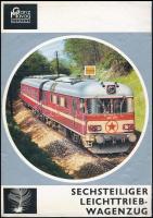 cca 1980 Ganz-MÁVAG Mozdony, Vagon és Gépgyár személyszállító vonatszerelvény prospektusa leporello / Locomotive booklet