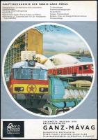 cca 1980 Ganz-MÁVAG Mozdony, Vagon és Gépgyár személyszállító vonatszerelvény prospektusa leporello ...