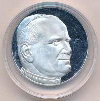 Ausztria 1983. II. János Pál pápa látogatása jelzett Ag emlékérem lezárt kapszulában (~15g/0.925/33mm) T:PP Austria 1983. Visit of Pope John Paul II hallmarked Ag commemorative medal in seal capsule (~15g/0.925/33mm) C:PP