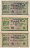 Németország / Weimar Köztársaság 1922. 1000M (6x) különböző színű sorszámok illetve vízjelek T:III,I...