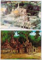 10 db MODERN használatlan kambodzsai városképes lap / 10 modern unused Cambodian town-view postcards