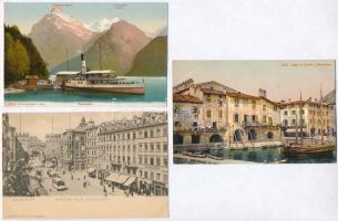 50 db RÉGI külföldi városképes lap jó minőségben / 50 pre-1945 European town-view postcards in good ...