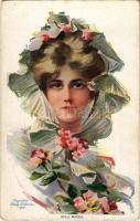 Wild roses, lady with flowers, Boileau Head Series, Taylor Platt & Co. s: Philip Boileau