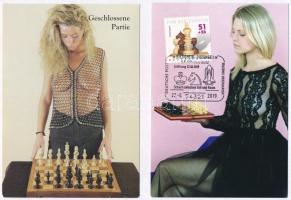 5 db MODERN erotikus sakk képeslap / 5 modern erotic chess motive postcards