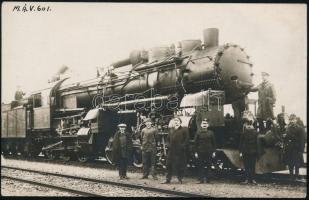 cca 1900 MÁV 601 mozdony fotólap / locomotive 9x14 cm