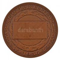 Anton Scharff (1845-1903) 1936. "Magyar Mérnök- és Építész Egylet 1936" Br emlékérem (55mm...