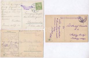 38 db RÉGI külföldi városképes lap első világháborús katonai cenzúra pecsétekkel / 38 pre-1920 European town-view postcards with military censored cancellations