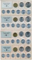1974-1979. 2f-10Ft (9xklf) érmés forgalmi sor fóliatokban (4xklf)T:1 kis patina