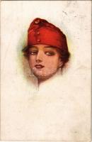 1917 Lady with hat, F. H. & S., W. IX. Nr. H. 233 (fl)