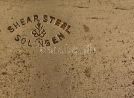 Solingen pengés húsvágó bárd, fa nyéllel, h: 28 cm