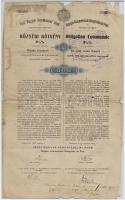 Budapest 1903. "Pesti Magyar Kereskedelmi Bank" 4 1/2%-os községi kötvénye 500K-ról (3x), ...