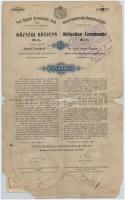 Budapest 1903. "Pesti Magyar Kereskedelmi Bank" 4 1/2%-os községi kötvénye 500K-ról (3x), ...