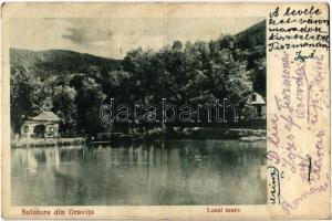 1927 Oravicabánya, Oravita; Lacul mare / Nagy tó. Weiss Félix kiadása / lake (fa)