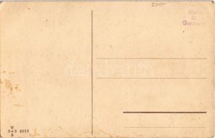 'Flourishing roses', lady with flowers, WSSB 6513 s: Schilbach (fl)