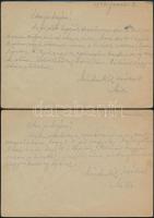 1943 Közérdekű munkaszolgálatos (K.M.Sz) tábori levelezőlapjai (118/93.), 3 db