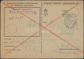 1943 Közérdekű munkaszolgálatos (K.M.Sz) tábori levelezőlapjai (118/93.), 3 db