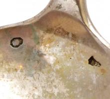 Ezüst (Ag.) szószos kanál, jelzett, nettó:106 g,  h:27 cm