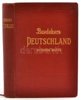 Karl Baedeker: Deutschland in einem Bande. Leipzig, 1925, Karl Baedeker. Német nyelven. Kiadói aranyozott egészvászon sorozatkötésben.