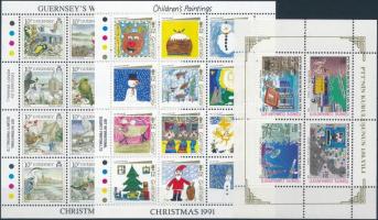 39 klf bélyeg és 7 klf blokk az 1990-es évekből, sok jó motívummal 3 stecklapon 39 different stamps ...