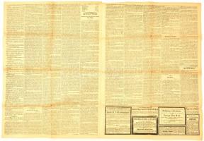 1865 Pesti Napló 1865. ápr. 16. Szerk.: Kemény Zsigmond. Korabeli reklámokkal. Bp., Emich Gusztáv, s...