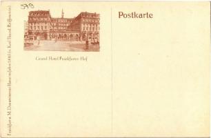 Frankfurt am Main, Das Steinerne Haus im Jahre 1845 / medieval house, Grand Hotel Frankfurter Hof ad...