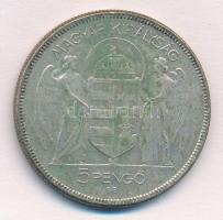 1930. 5P Ag "Horthy jobbra" T:2-,3 patina
Adamo P8