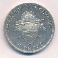 1938. 5P Ag "Szent István" T:1-
Adamo P8.1