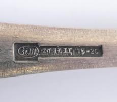 Szovjet ezüstözött alpakka 12 személyes készlet, jelzett, 4×12 db+ 1 db merő kanál, összesen: 49 db