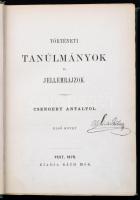 Csengery Antal: Történeti tanúlmányok és jellemrajzok. 1. kötet Pest, 1870. Ráth Mór. 1 t. (a szerző fényképe), IV l. 1 sztl. lev. 409 l.; Kiadói enyhén sérült egészvászon kötésben.