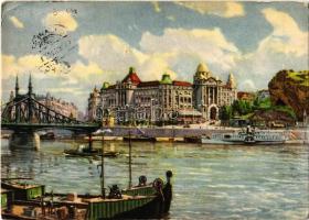 1941 Budapest XI. A Szent Gellért gyógyfürdő és szálló, hajók (EK)