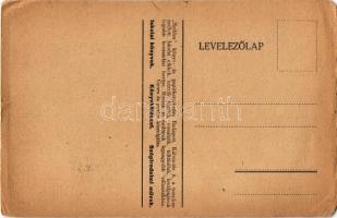 Budapest IX. Kálvin téri református templom. Hátoldalon Bethlen könyv és papírkereskedés reklámja s:...