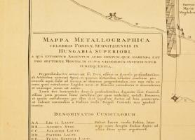 1726 Selmecbánya latképe és bányáinak, tárnáinak térképe Mappa metallographica celebris fodinae Semn...