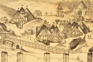 1726 Selmecbánya latképe és bányáinak, tárnáinak térképe Mappa metallographica celebris fodinae Semn...